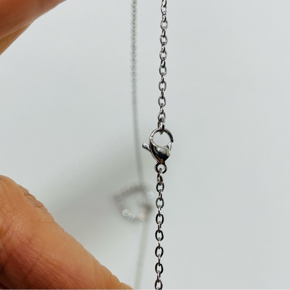 Heart Pendant Silver Necklace Chain Valentine Love Cubic Zirconia CZ Charm Small - Picture 7 of 8